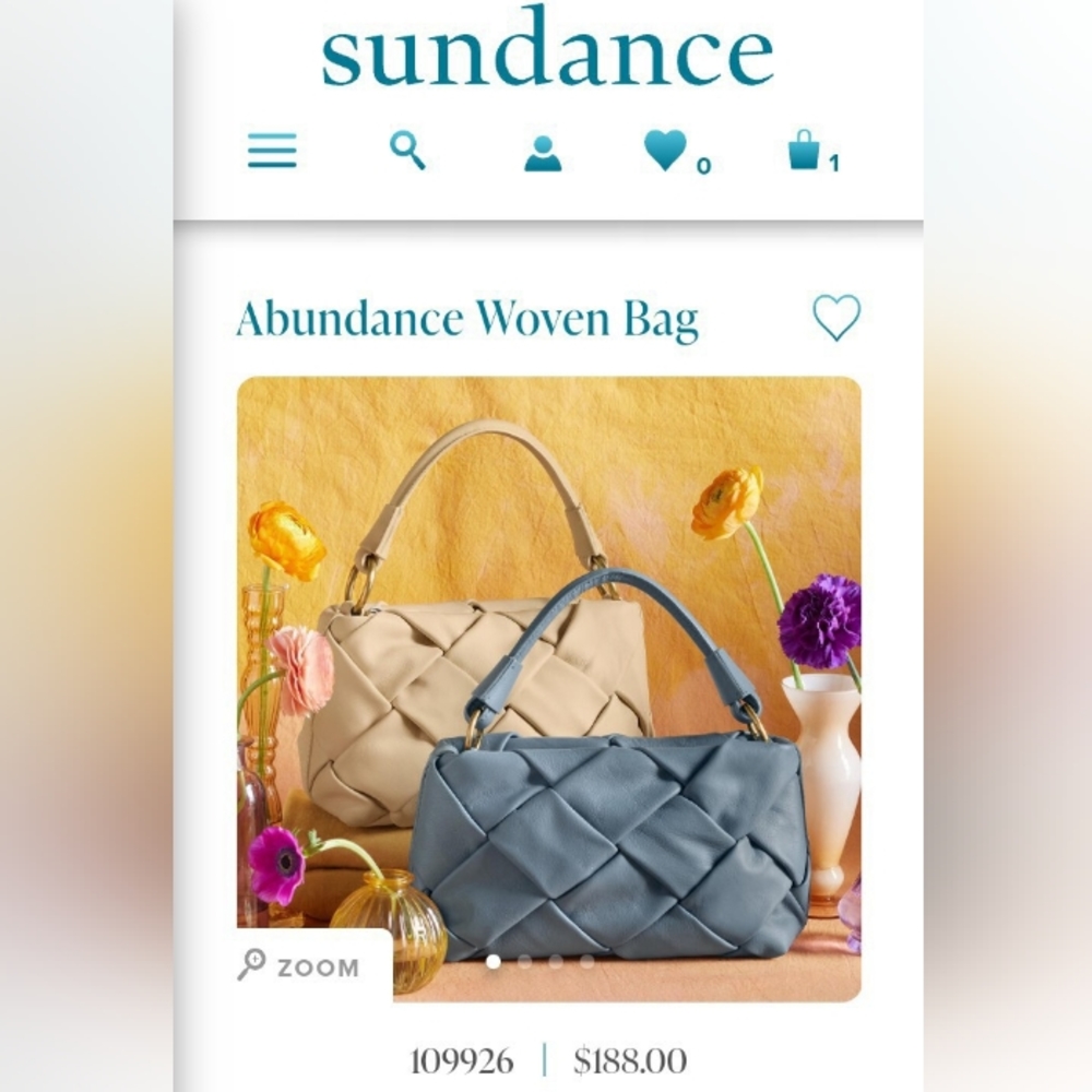 Sundance Catalog, Valentina Fiore, Abundance Woven Bag, in Rose Blush